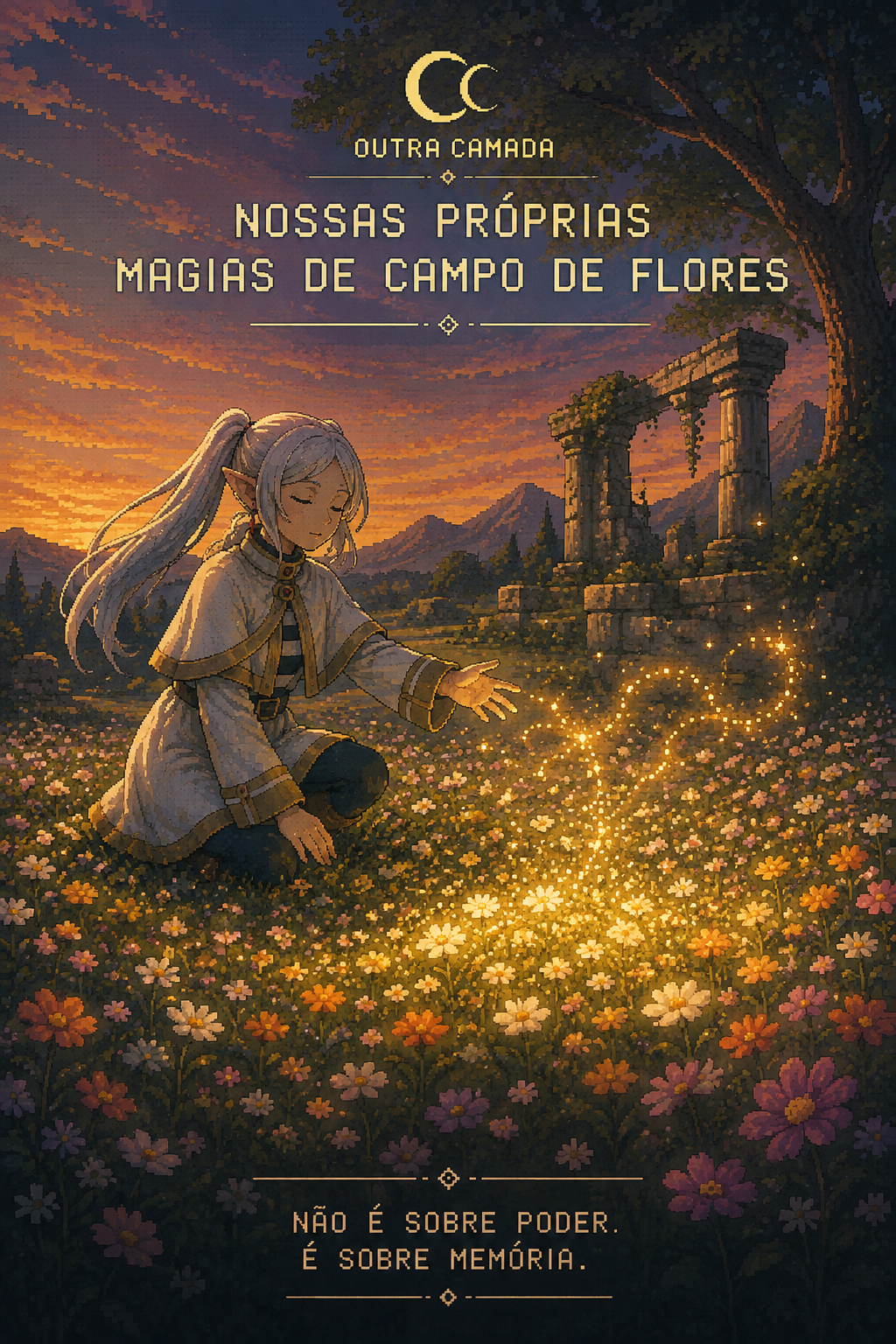 Frieren e nossas próprias magias de campo de flores